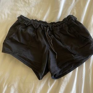 Black Lulu running shorts
